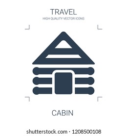 cabin icon. high quality filled cabin icon on white background. from travel collection flat trendy vector cabin symbol. use for web and mobile