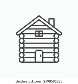 Cabin icon isolated on white background