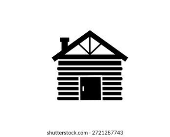 Cabin icon isolated on white background.