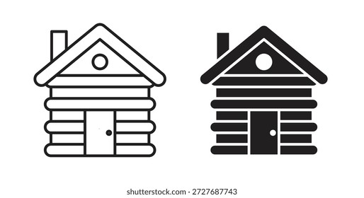 Icono de cabina en diseño de línea y colores sólidos en blanco y negro para diseños