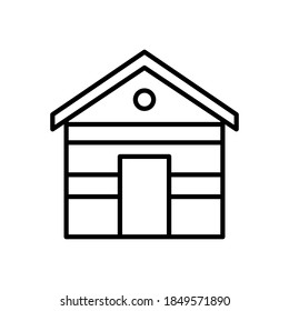 vector de línea de icono de cabina para su diseño