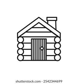 Colección de contorno de icono de cabina o conjunto en blanco y negro
