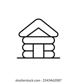 Icono de cabina Vector de contorno para Web ui
