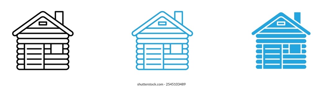 Ilustração do vetor do conjunto de ícones da cabine em preto