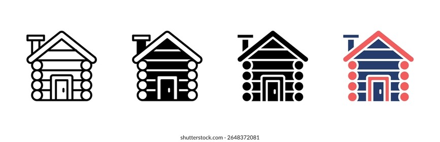 Cabin icon sheet multiple style collection