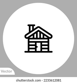 Cabin icon sign vector,Symbol, logo illustration for web and mobile