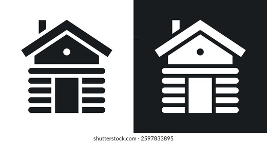 Cabin icon symbol collection on white background.