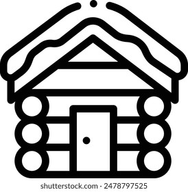 cabin icon. Thin Linear Style Design Isolated On White Background