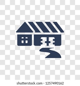 Cabin icon. Trendy Cabin logo concept on transparent background from camping collection