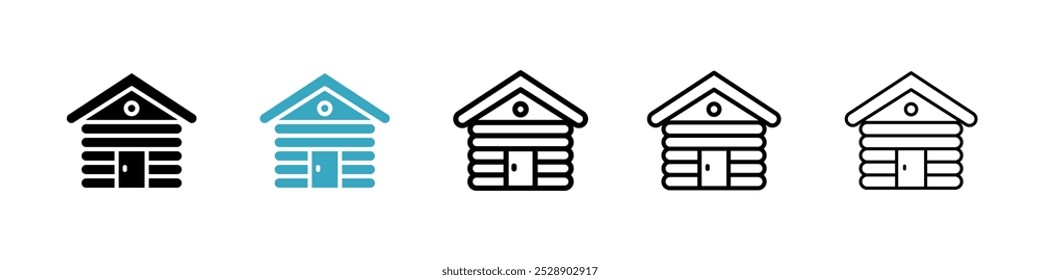 Cabin icon vector illustration set