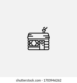 cabin icon vector illustrator sign
