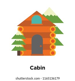 Cabin icon vector isolated on white background, Cabin transparent sign , snowy cold winter symbols