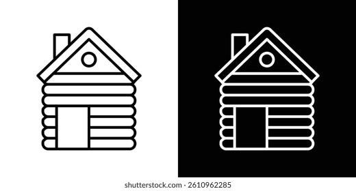 Cabin icon Vector isolated outline drawing.