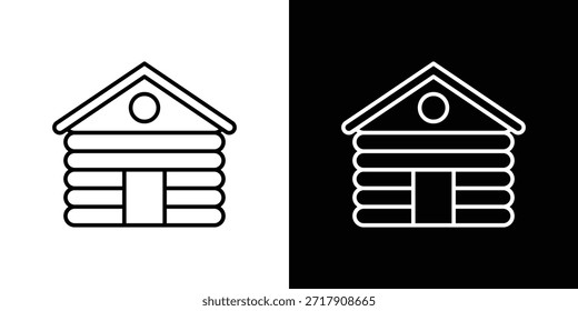 Iconos de la cabina Vector blanco y negro, conjunto de iconos de línea.