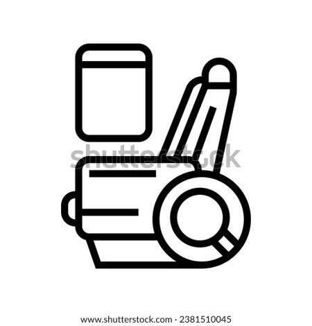 cabin interior check aircraft line icon vector. cabin interior check aircraft sign. isolated contour symbol black illustration