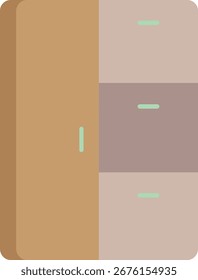 Cabin interior design flat icon