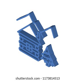 Cabin isometric left top view 3D icon