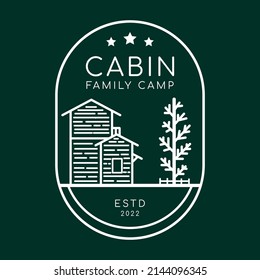 cabin line art minimalist for logo illustration design, forest cabin, cottage, house in nature, wooden house, classic house, classic cabin design.