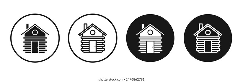Conjunto de iconos de Vector de línea de cabina.