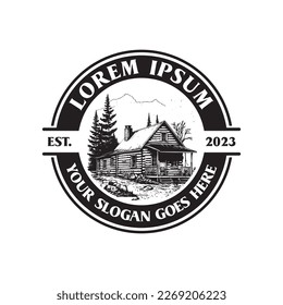 cabin logo , building logo vector