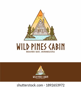 cabin logo vector illustration design