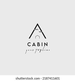 cabin logo vector illustration design