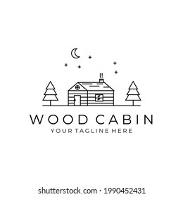 diseño de símbolo de línea vectorial de logotipo de cabina