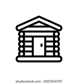 Cabin Outline Icon. Cabin Icon