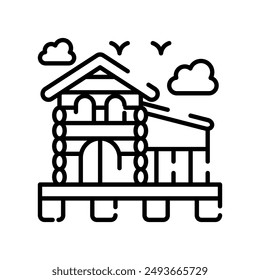 Kabinenumrisssymbol, Vektorillustration