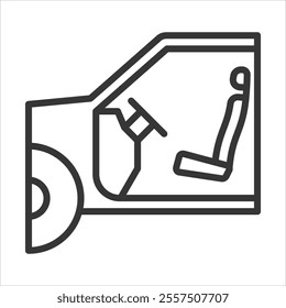 Cabin Outline Icon Vector Illustration