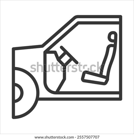 Cabin Outline Icon Vector Illustration