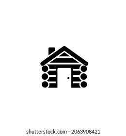 Cabin simple flat icon vector illustration