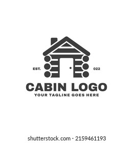 Cabin simple flat logo design vector