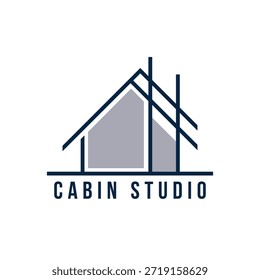 Modelo de design de logotipo de estúdio de cabine