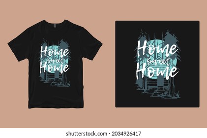 The Cabin t-shirt design. Vector print, typography, poster, print, emblem. Global swatches.