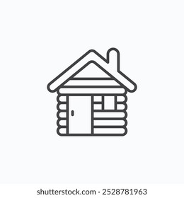 Cabin vector flat icon set.eps