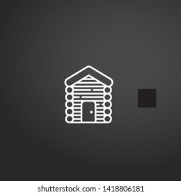 Cabin vector icon. Cabin concept stroke symbol design. Thin graphic elements vector illustration, outline pattern for your web site design, logo, UI. EPS 10.