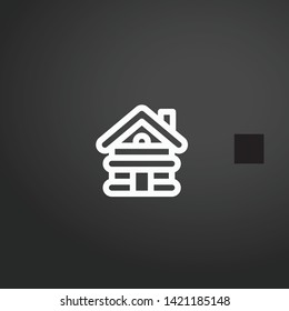 Cabin vector icon. Cabin concept stroke symbol design. Thin graphic elements vector illustration, outline pattern for your web site design, logo, UI. EPS 10.