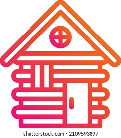 Cabin Vector Icon Design Illustration
