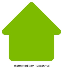 Cabin vector icon. Flat eco green symbol. Pictogram is isolated on a white background. Designed for web and software interfaces.