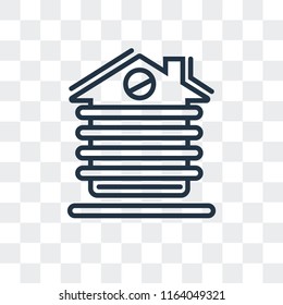 Cabin vector icon isolated on transparent background, Cabin logo concept