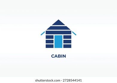 Ilustración aislada del Vector, del icono o de la muestra del logotipo de la CABINA