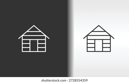 Ilustración De Símbolo Aislado De Vector, Icono O Logotipo De Cabina