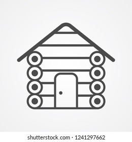 Cabin vector icon sign symbol