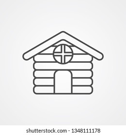 Cabin vector icon sign symbol