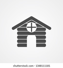 Cabin vector icon sign symbol