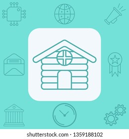 Cabin vector icon sign symbol