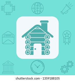 Cabin vector icon sign symbol