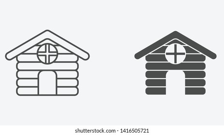 Cabin vector icon sign symbol