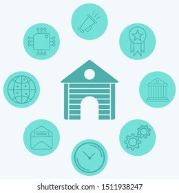 Cabin vector icon sign symbol